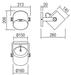 Spot de perete Redo 01-2399 POOH 1xE27/42W/230V fag
