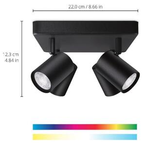 Spot LED RGBW dimabil IMAGEO 4xGU10/4,9W/230V negru Wi-Fi WiZ