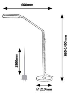Lampadar LED dimabil DRACO LED/13W/230V 3000-6000K negru Rabalux 2310