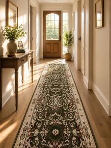 Traversa Covor, Lotos 15002, Verde, Latime 80 cm, Diverse Lungimi