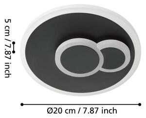 Plafonieră LED CADEGAL LED/7,8W/230V d. 20 cm neagră Eglo 30659