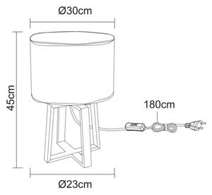 Globo 21621B - Lampă de masă MORITZ 1xE14/40W/230V negru