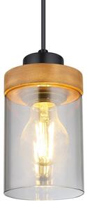 Lustră pe cablu FINCA 1xE27/40W/230V metal/lemn Globo 15557H