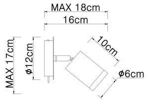 Spot de perete JOSEBA 1xE27/60W/230V Globo 54032-1B