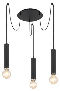 Lustră pe cablu MARION 3xE27/60W/230V lemn negru Globo 15499-3H