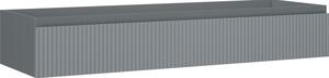 Mexen Rivel, mobilier de baie sub chiuvetă 140 cm, 1 sertar, canelat, grafit mat, 91A20-14023-1-BF66