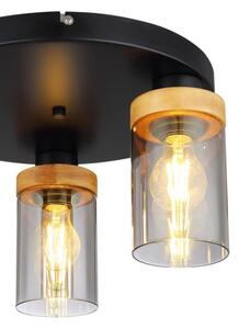 Lustră aplicată FINCA 3xE27/40W/230V metal/lemn Globo 15557-3D