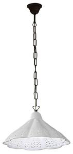 Sapho Sapho, lampă suspendată LAMPEDUSA E27, 60W, 230V, IP21, abajur ceramic, 39cm, lanț din alamă, MC011C