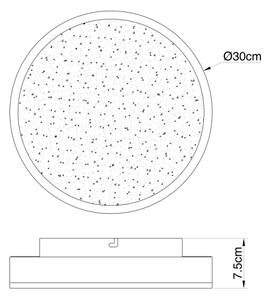Plafonieră LED HEDI LED/24W/230V d. 30 cm neagră Globo 48460-24