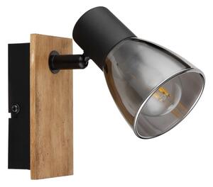 Spot de perete CLAUDE 1xE14/40W/230V negru/lemn Globo 54307-1W