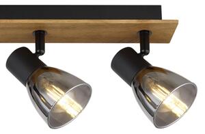 Spot CLAUDE 4xE14/40W/230V negru/lemn Globo 54307-4W