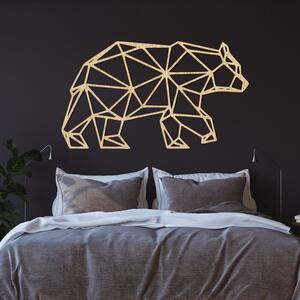 Urs geometric din lemn pentru decorațiuni de perete - URSUS