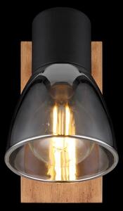 Spot de perete CLAUDE 1xE14/40W/230V negru/lemn Globo 54307-1W