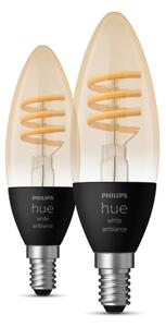 SET 2x bec LED dimabil Philips Hue WHITE AMBIANCE E14/4,6W/230V