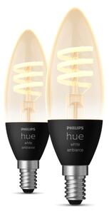 SET 2x bec LED dimabil Philips Hue WHITE AMBIANCE E14/4,6W/230V