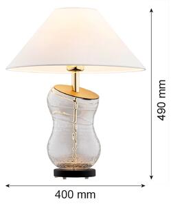 Lampă de masă VENETO 1xE27/15W/230V albă/alamă/neagră Argon 8036