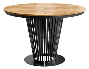 Masă Oswego 179Craft stejar, Negru, 8cm, ExtensieExtensie, PAL laminat, Metal