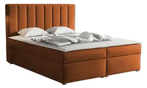 Pat boxspring Pomona 116Boxspring, Dublu, Portocaliu, 160x200, Tapiterie, Somiera patSomiera pat, 16x22x12cm