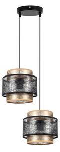 Lustră pe cablu GABI 2xE27/60W/230V aurie/neagră d. 30 cm