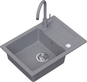 Ruvetti Tito Compact chiuveta cu baterie și accesorii gri/ LP_3200-TC6244GR_W