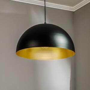 Eko-Light Lampă suspendată Beta în negru-auriu, reglabil, Negru, Camera de zi / sufragerie, Metal, Modern