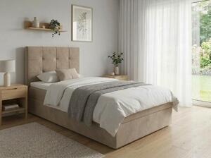 Pat boxspring tapitat DIRELIS TRINITY 90x200 cm bej Saltele: Saltea cu arcuri Bonell