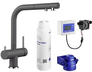 Set filtru sub chiuvetă Blanco Soft 527453, baterie bucătărie Blanco Fontas-S II 525207
