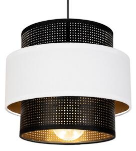Lustră pe cablu NESS 2xE27/60W/230V neagră/albă