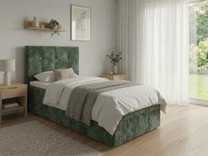 Pat tapițat boxspring DIRELIS VIBE 90x200 cm verde închis Saltele: Saltea cu arcuri Bonell