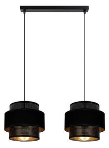 Lustră pe cablu NESS 2xE27/60W/230V neagră