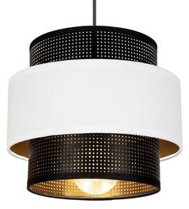 Lustră pe cablu NESS 2xE27/60W/230V d. 30 cm neagră/albă