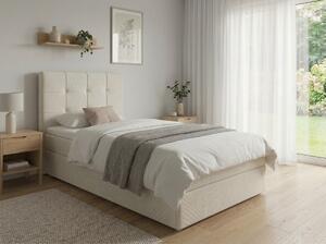 Pat tapitat boxspring DIRELIS VIBE 90x200 cm crem Saltele: Saltea cu arcuri Bonell