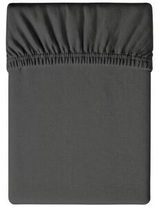 Cearsaf Jersey cu elastic 90x200 cm gri inchis