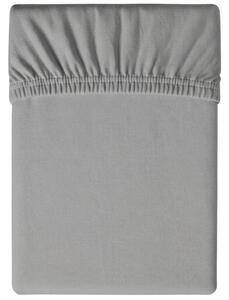 Cearsaf jersey cu elastic gri deschis, 90 x 200 cm