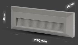 Corp de iluminat LED pentru scări LED/3W/230V 4000K IP65 gri