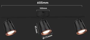 Spot LED 3xLED/5W/230V 4000K negru