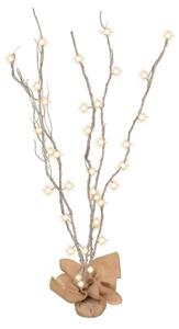 Decorațiune LED de Crăciun 40xLED/3xAA argintie