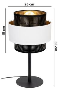 Lampă de masă NESS 1xE27/60W/230V neagră/albă