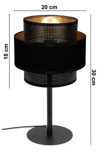 Lampă de masă NESS 1xE27/60W/230V neagră