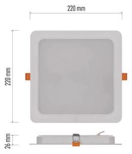Corp de iluminat LED încastrat LED/24W/230V 22x22 cm alb