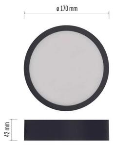 Plafonieră LED/12,5W/230V 3000/3500/4000K d. 17 cm negru