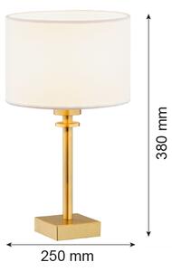 Lampă de masă ABBANO 1xE27/15W/230V alamă/albă Argon 8047