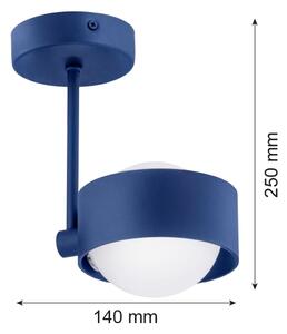 Lustră pe tijă MASSIMO PLUS 1xG9/6W/230V albastră Argon 8062
