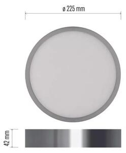 Plafonieră LED/21W/230V 3000/3500/4000K d. 22,5 cm crom