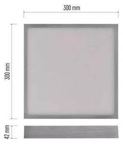 Plafonieră LED/28,5W/230V 3000/3500/4000K 30x30 cm crom