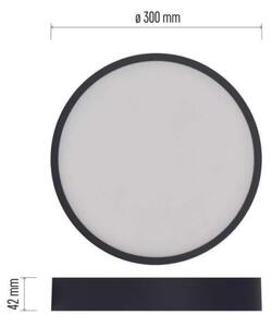 Plafonieră LED/28,5W/230V 3000/3500/4000K d. 30 cm negru