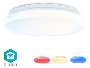 Plafonieră LED RGBW dimabilă LED/18W/230V 3000-6500K Wi-Fi Nedis WIFILAW11WT