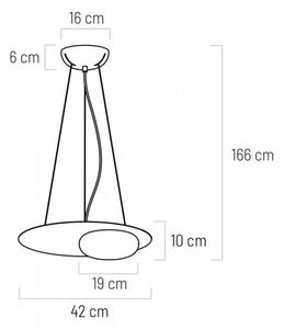Klausen 111100 - Lustr LED PETIT 12W 230V negru pe cablu