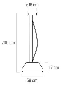 Klausen 111097 - Candelabru LED pe cablu PADDY LED/24W/230V alb