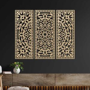Panou mandala din trei piese pentru decorarea peretelui | AURELIA